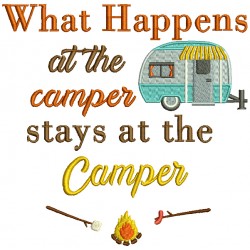 What Happens At The Camper Stays At The Camper Filled Machine Embroidery Design Digitized Pattern